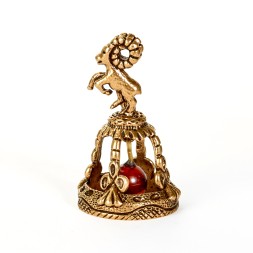 Знак Зодиака &quot;Овен&quot; колокольчик Латунь с Янтарем