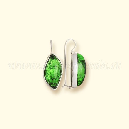 Серьги Бернит, посеребрение купить
