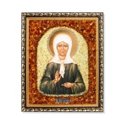 Икона &quot;св.Матрона&quot; с Янтарем