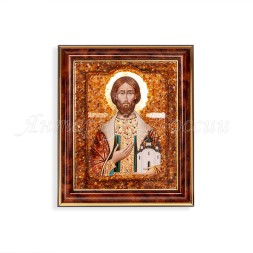 Икона &quot;св.Роман&quot; с Янтарем