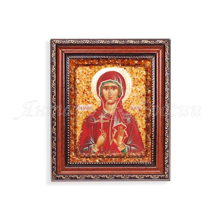 Икона &quot;св.Валерия&quot; с Янтарем купить