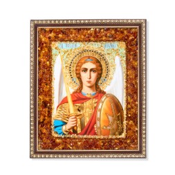 Икона &quot;св.Архангел Михаил&quot; с Янтарем (лик)