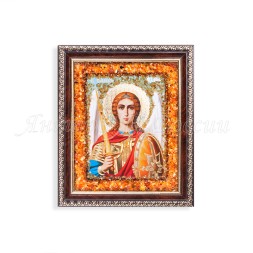 Икона &quot;св.Архангел Михаил&quot; с Янтарем (лик)