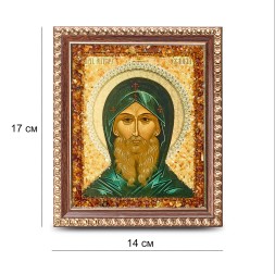 Икона &quot;св.Анатолий&quot; с Янтарем