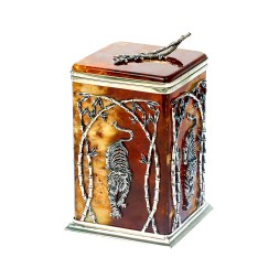 Коробочка для чая &quot;Тигр&quot;, Янтарь/бронза