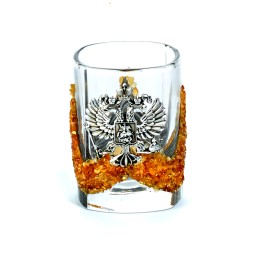 Стопка &quot;Герб&quot; Стекло/Янтарь