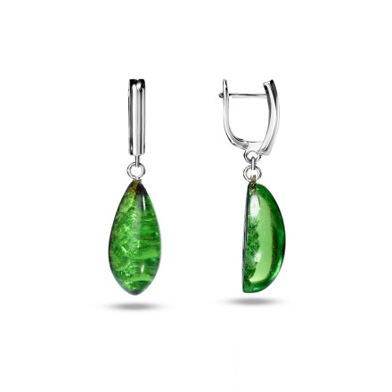 Серьги &quot;Капля  &quot; Бернит, посеребрение купить
